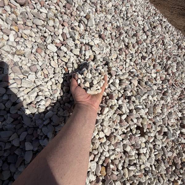 Fine River Gravel — small white and pink river gravel