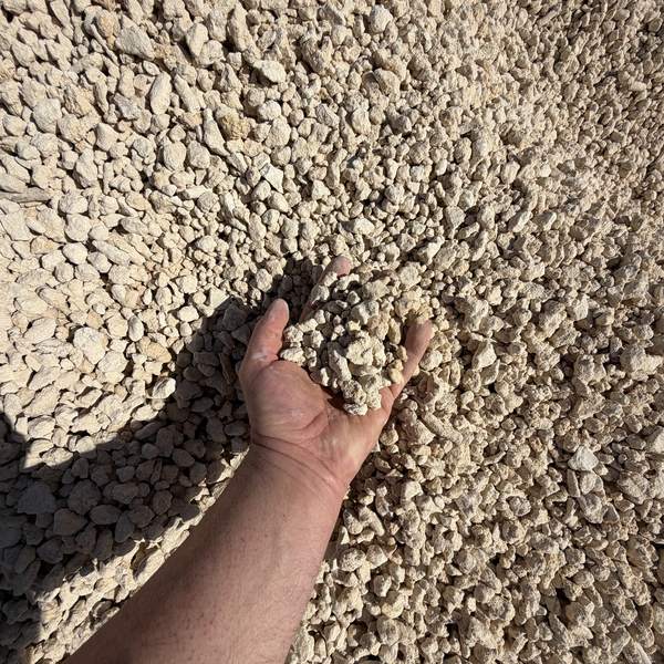 Limestone Rubble — chunky white limestone rubble
